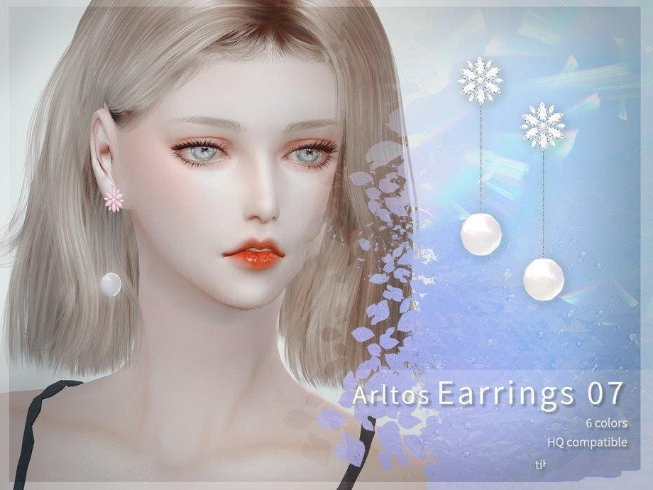 《模拟人生4》雪花珍珠耳环MOD-Mods8游戏网